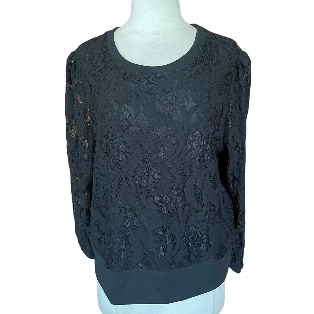 Worthington Semi-Sheer‎ Lace Sweater